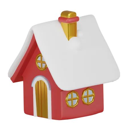 Casa de navidad  3D Icon