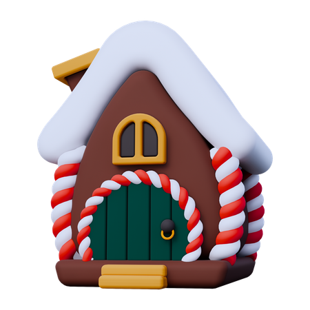 Casa de navidad  3D Icon