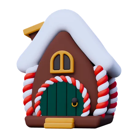 Casa de navidad  3D Icon