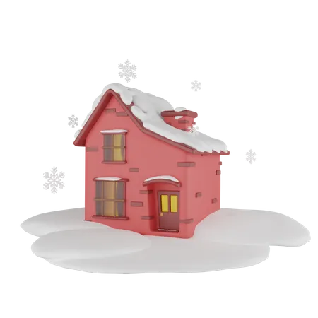 Casa de navidad  3D Icon