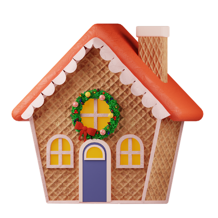 Casa de navidad  3D Icon