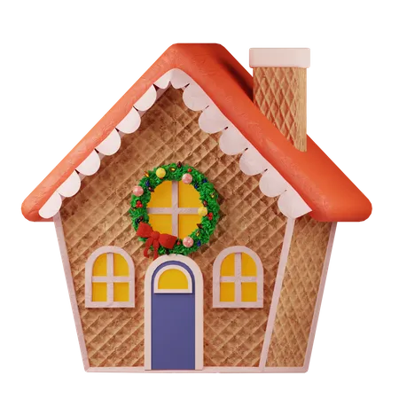 Casa de navidad  3D Icon