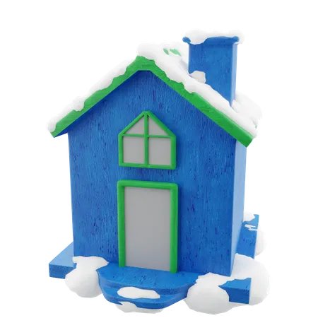 Casa de neve  3D Icon