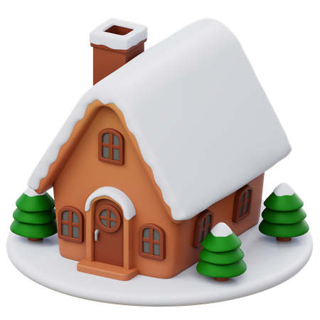 Casa de nieve  3D Icon