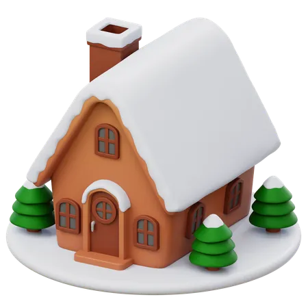 Casa de nieve  3D Icon