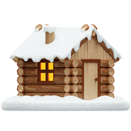 Casa de nieve  3D Icon