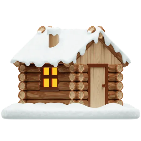 Casa de nieve  3D Icon