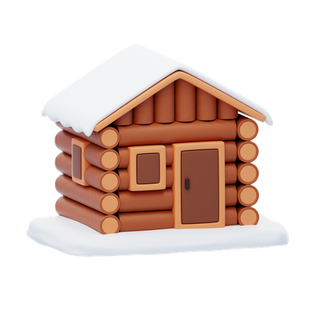 Casa de nieve  3D Icon