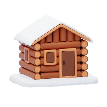 Casa de nieve  3D Icon