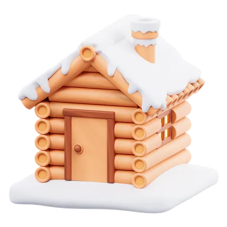 Casa de nieve  3D Icon