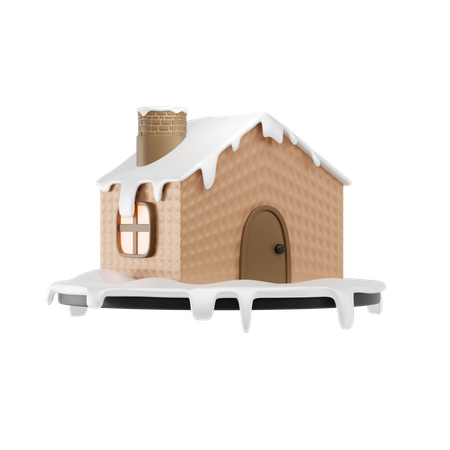 Casa de nieve  3D Icon