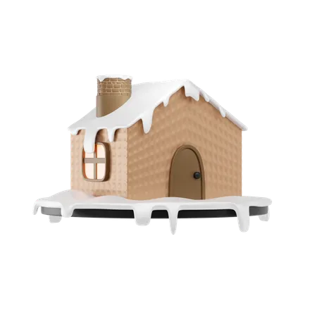 Casa de nieve  3D Icon