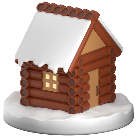 Casa de nieve  3D Icon