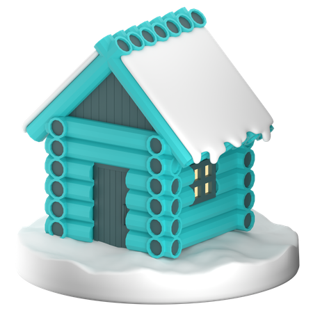 Casa de nieve  3D Icon