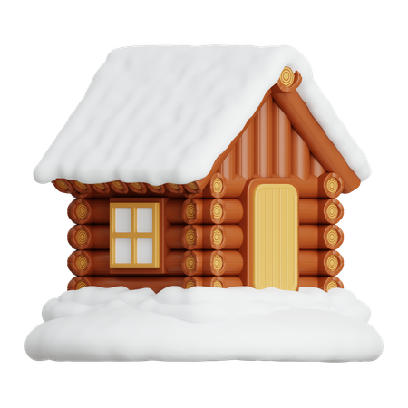 Casa de nieve  3D Icon