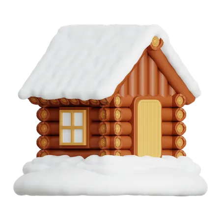 Casa de nieve  3D Icon