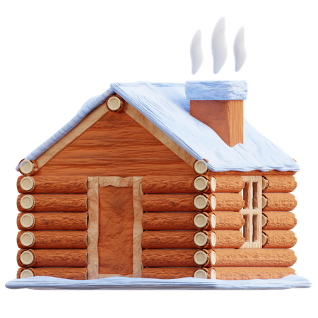 Casa de nieve  3D Icon