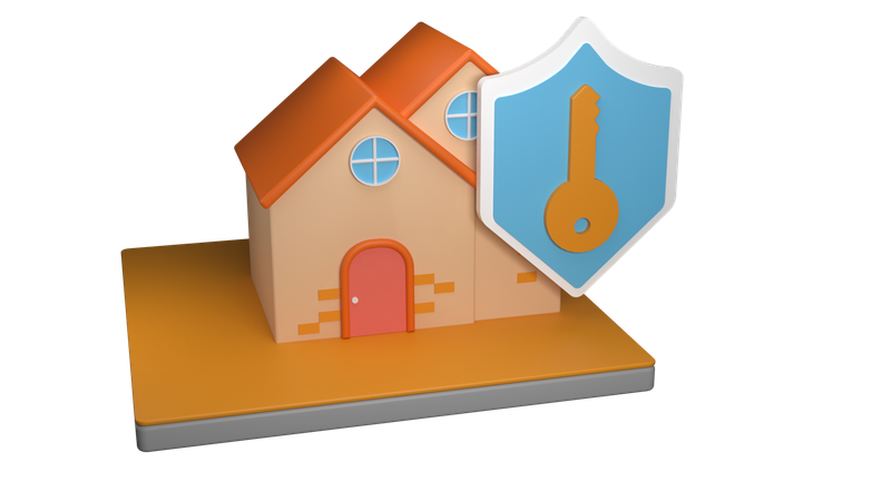 Casa de Segurança  3D Icon