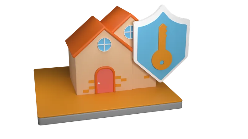 Casa de Segurança  3D Icon