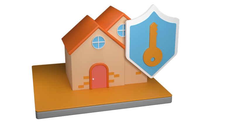 Casa de seguridad  3D Icon