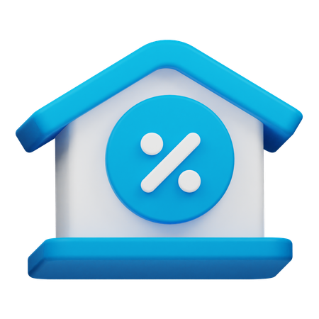 Desconto de casa  3D Icon