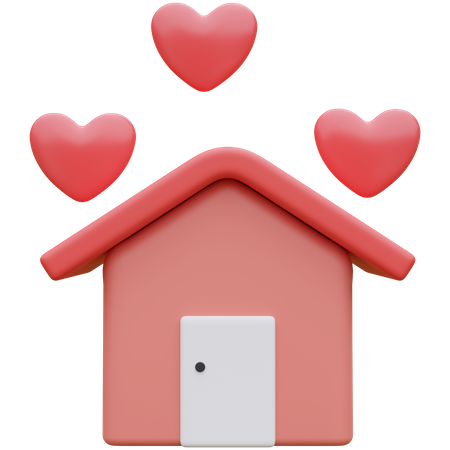 Casa de amor  3D Icon
