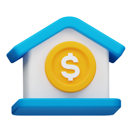 Casa do dólar  3D Icon