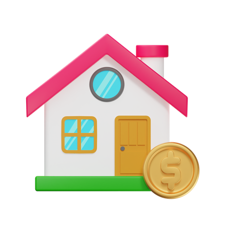 Casa do dólar  3D Icon