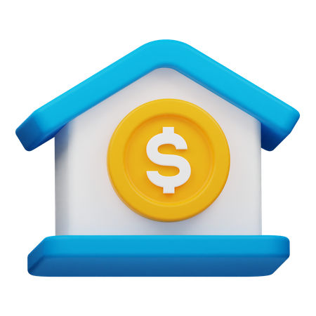 Casa del dólar  3D Icon