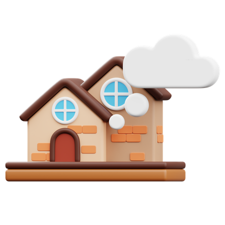 Balão de pensamento da casa dos sonhos  3D Icon