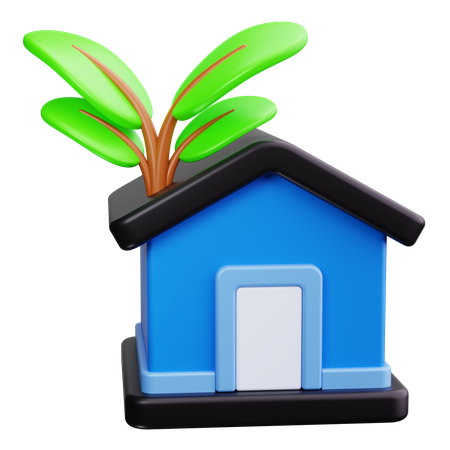 Casa ecologica  3D Icon