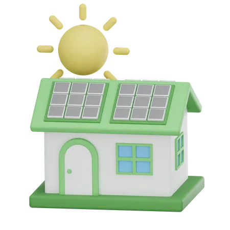 Casa ecológica  3D Icon