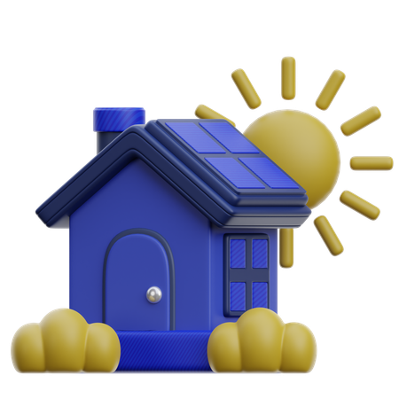 Casa ecológica  3D Icon