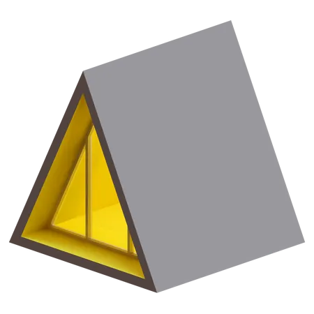 Casa em formato de triângulo  3D Illustration