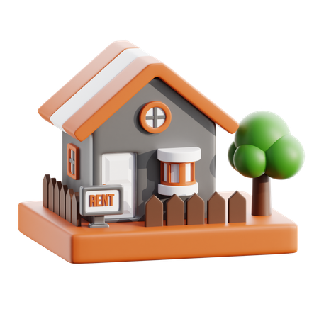 Casa en alquiler  3D Icon