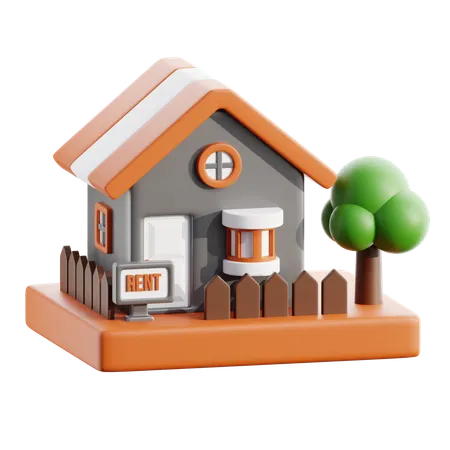 Casa en alquiler  3D Icon