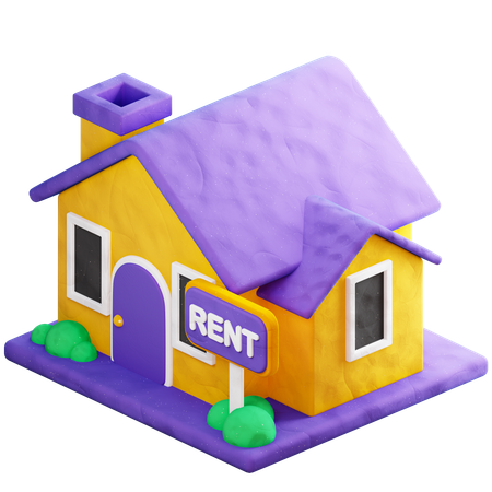 Casa en renta  3D Icon