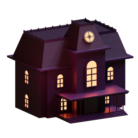 Casa espeluznante  3D Icon