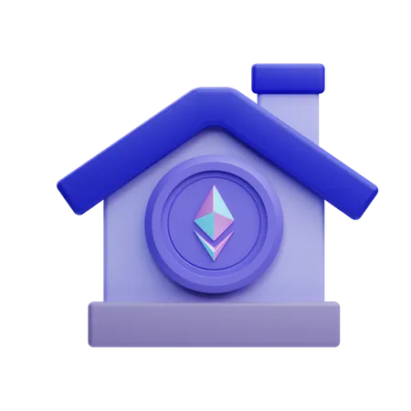 Casa Ethereum  3D Icon