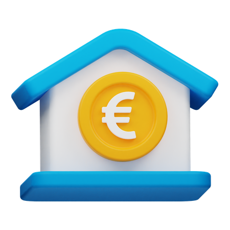 Casa del euro  3D Icon