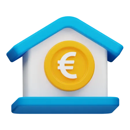 Casa del euro  3D Icon