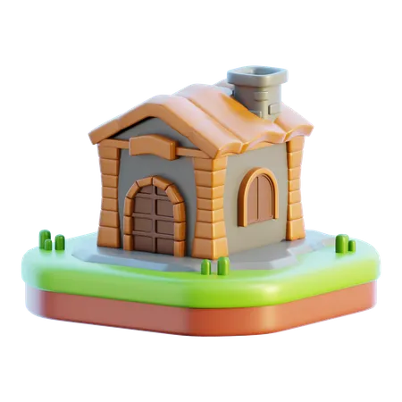 Casa de fantasia  3D Icon