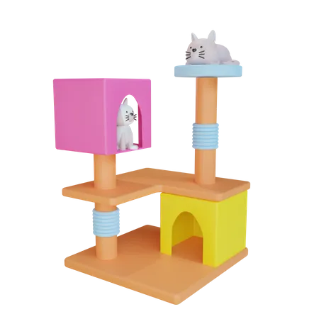 Casa de gato  3D Icon