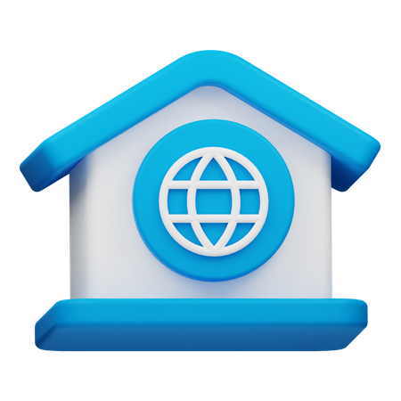 Casa global  3D Icon