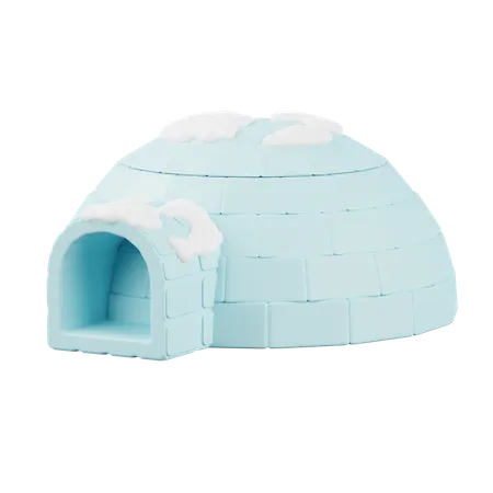 Casa iglo de neve  3D Icon