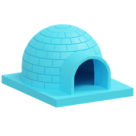 Casa iglú  3D Icon