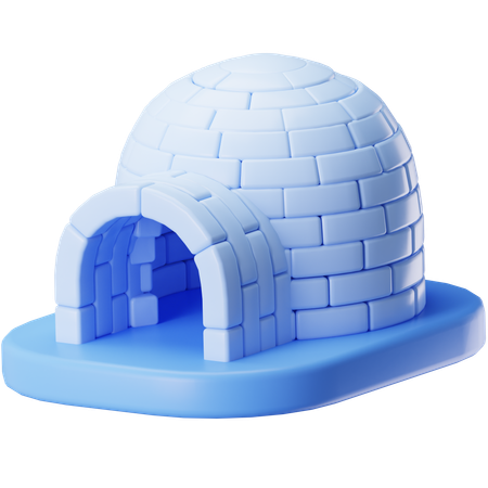 Casa iglu  3D Icon