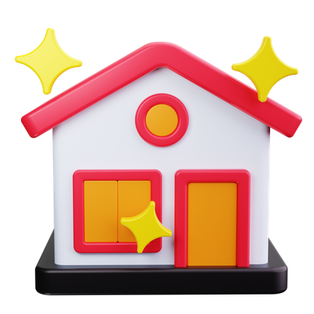 Limpar casa  3D Icon