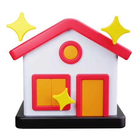 Limpar casa  3D Icon