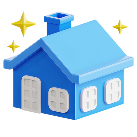 Limpar casa  3D Icon